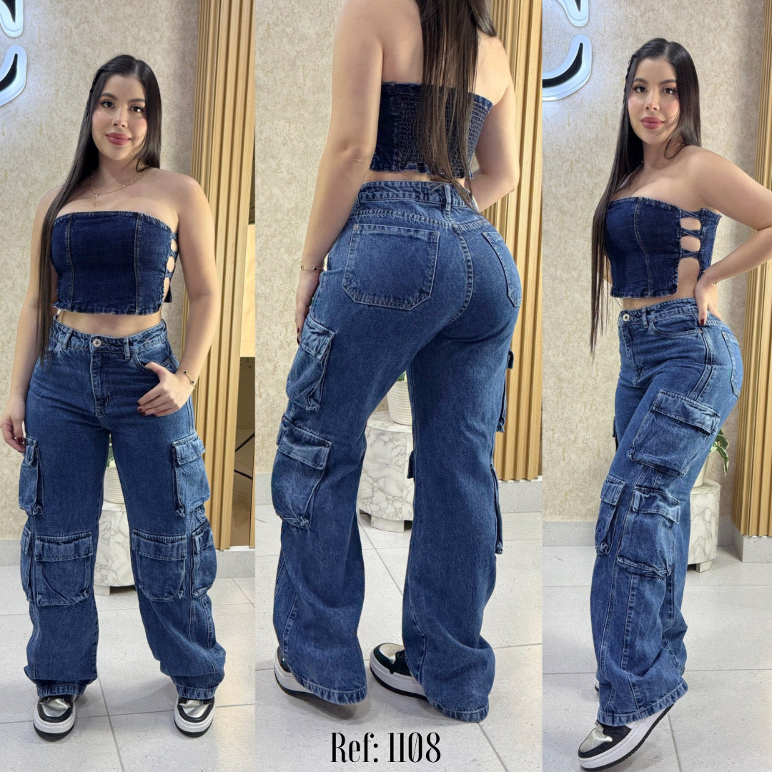 CARGO DENIM RIGIDO REF: 1108